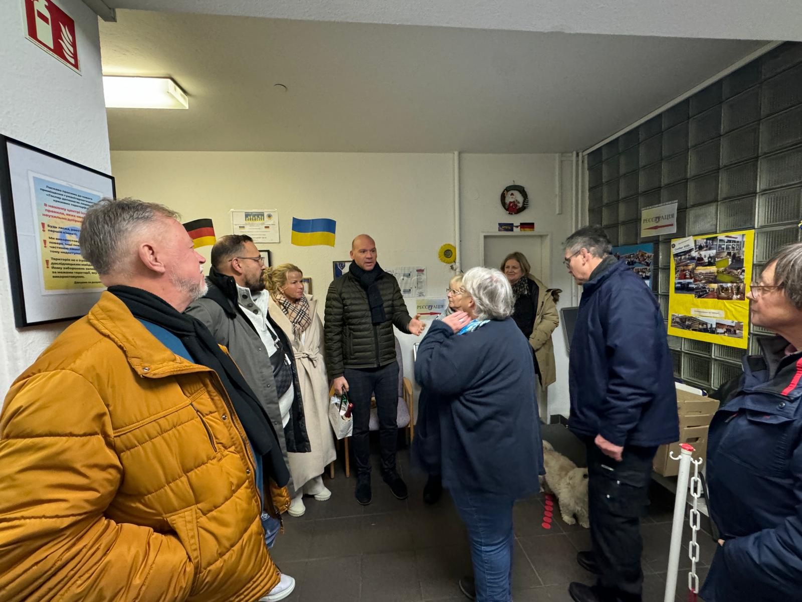 Visit of the mayor and the SPD parliamentary group of the city of Goslar in the new donation center